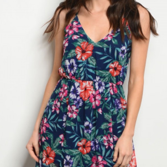 Girly & Flirty Tropical print Maxi dress - Picture 2 of 7